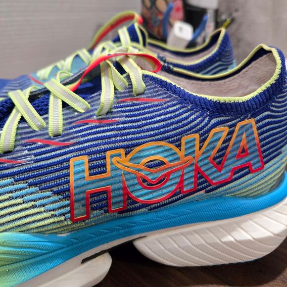 HOKA Cielo X1 Unisex Running SHOE Evening Sky/Lettuce Womens 9 Mens 8 $275  #938 - Picture 7 of 11